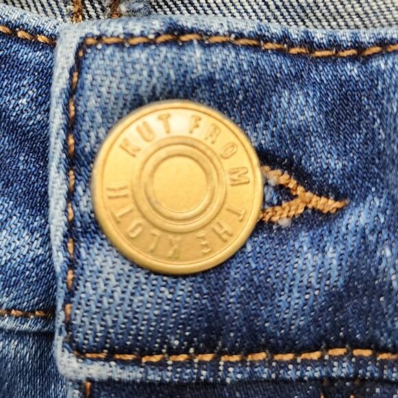 Kut From The Kloth Jeans Womens 2 Blue Ana High Rise Fab Ab Super Flare Stretch - Picture 2 of 16